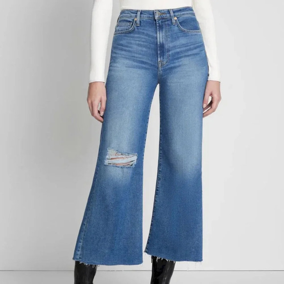 7 For All Mankind Luxe Vintage Ultra High Rise Cropped Jo Jean. Sz: 30